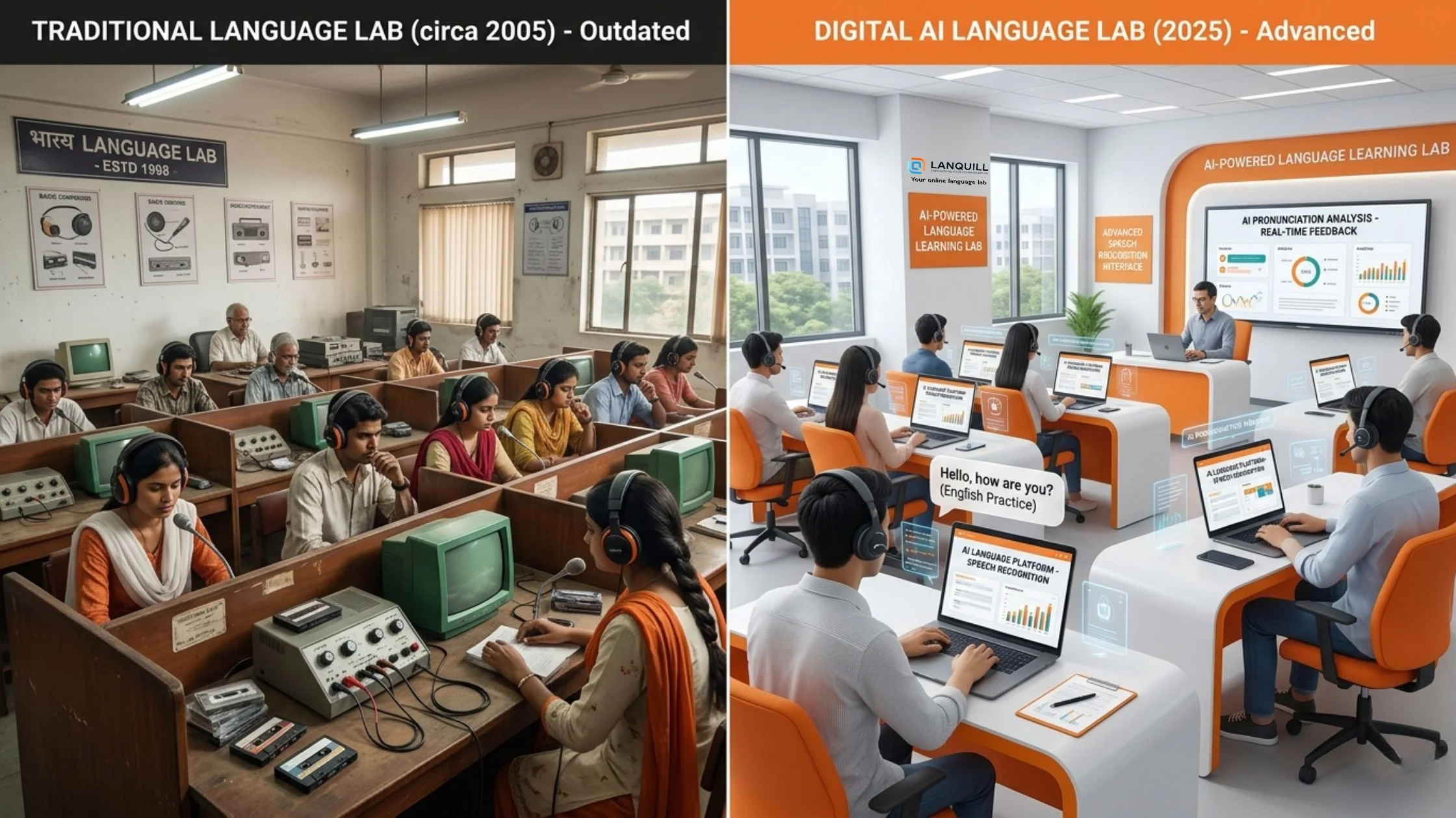 Traditional vs Digital Language Lab